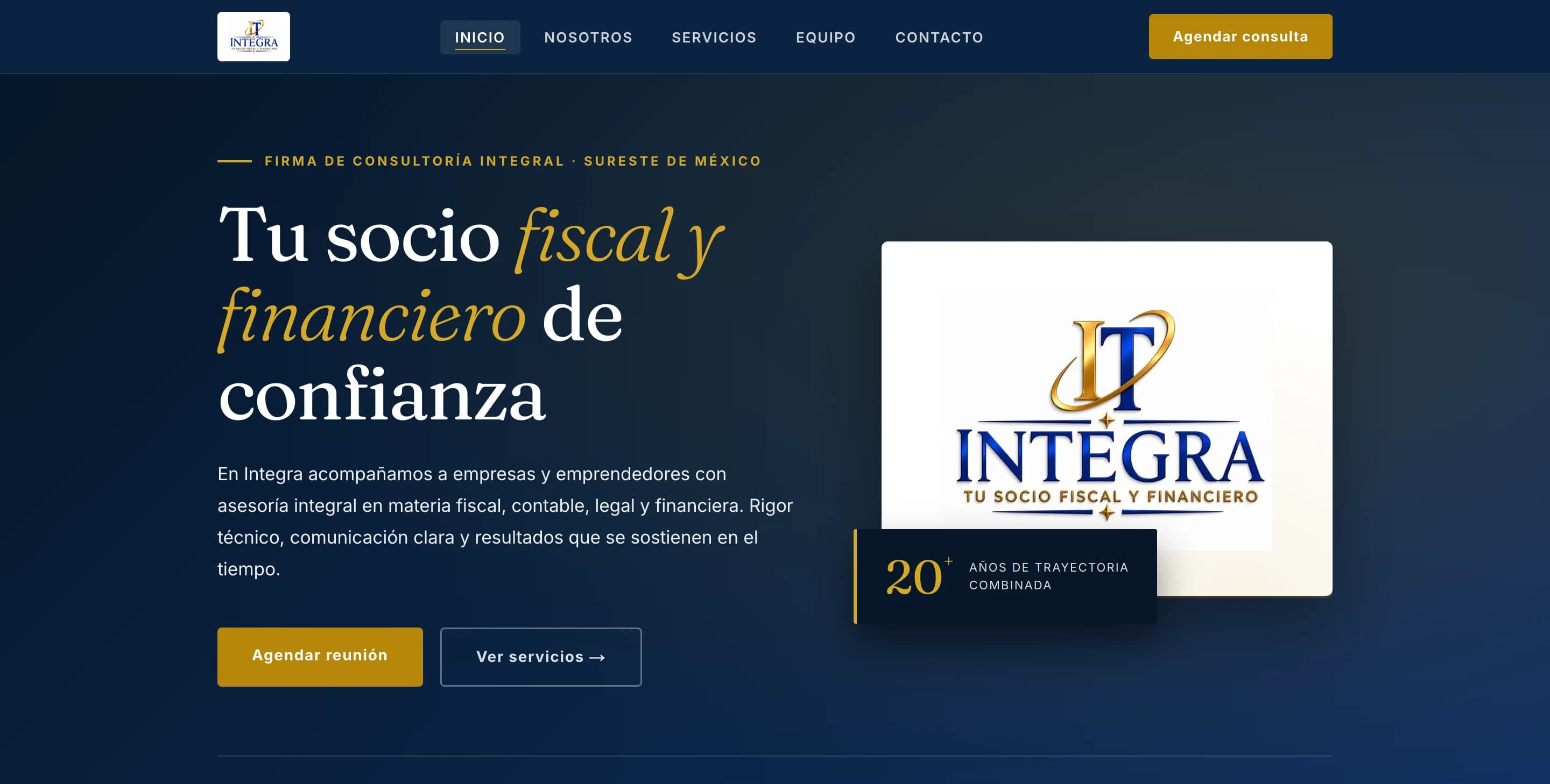 Captura de Integra Tax & Consulting