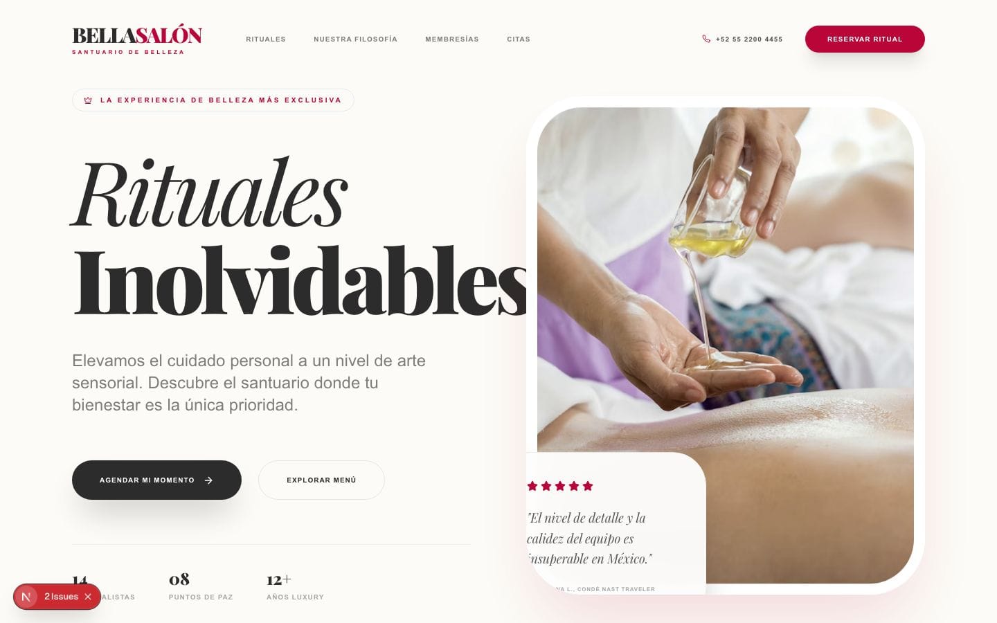 Preview de BellaSalón MX - SPA