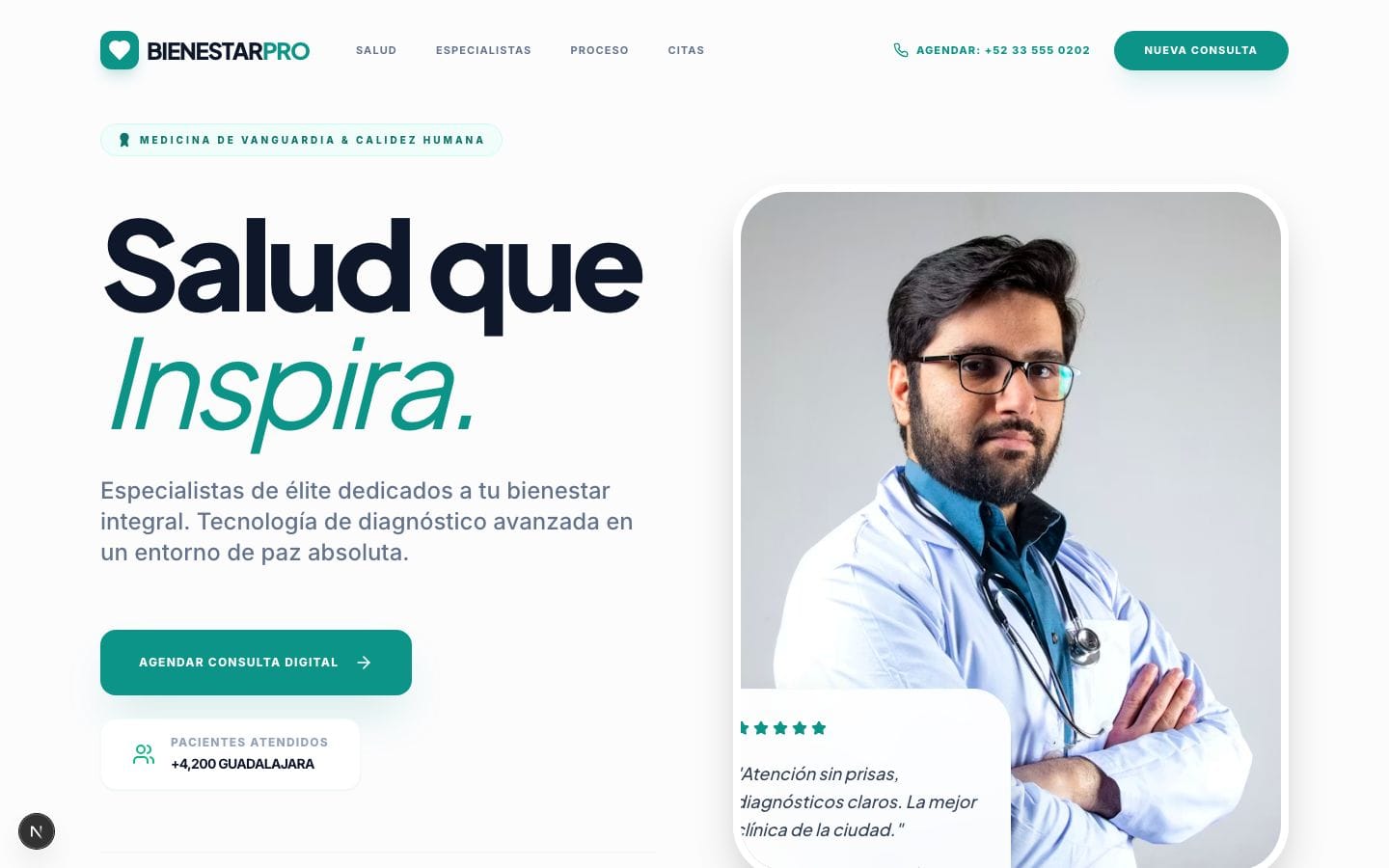 Preview de Clínica Bienestar