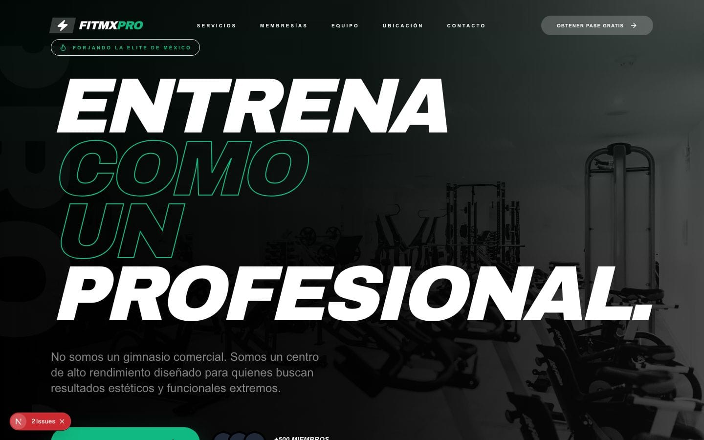 Preview de FitMx Pro - Gimnasio
