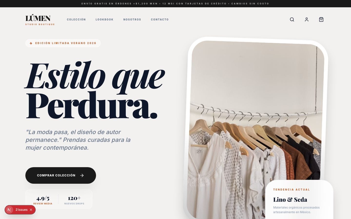 Preview de LÚMEN — Tienda de Moda