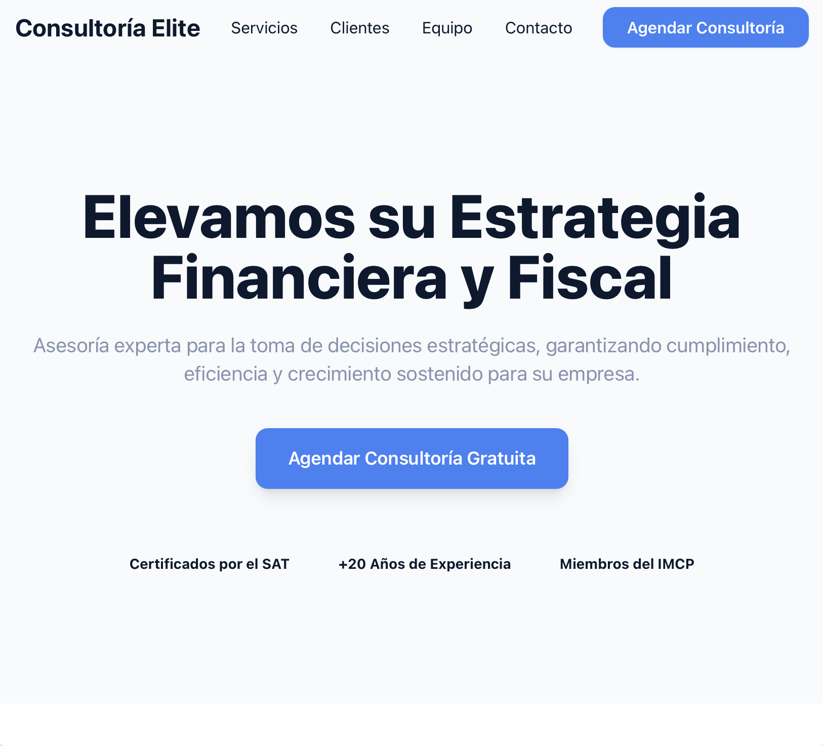 Preview de Consultoría Elite