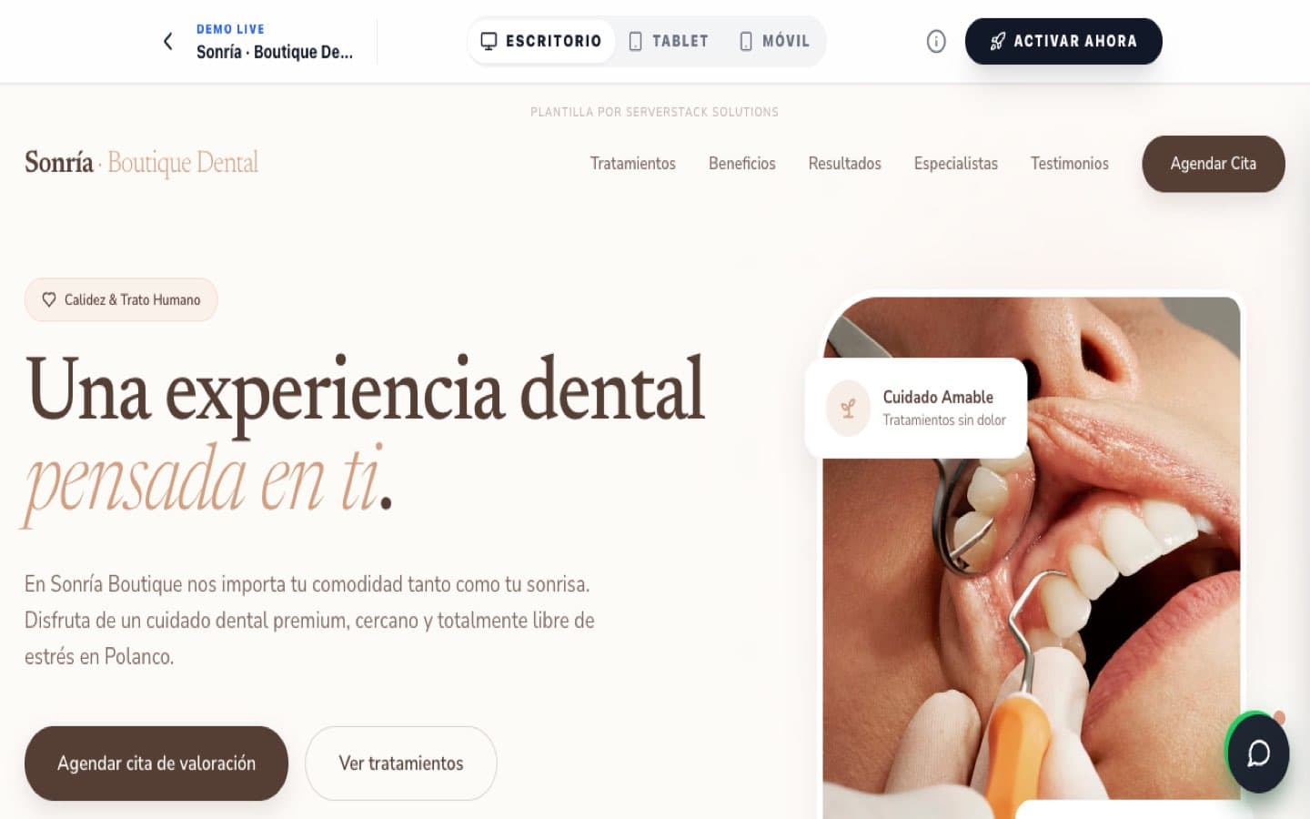 Preview de Sonría · Dental Boutique